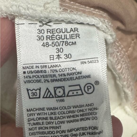 NWT Gap 1969 True Skinny Ankle Jeans White Women's Size 30 Stretch Denim - Picture 6 of 8